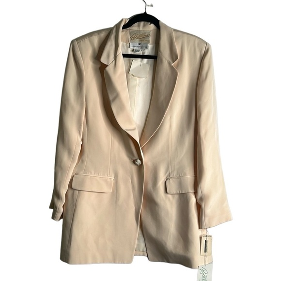 Rickie freeman for Teri Jon nites saks fifth Avenue slik pantsuit size 14 peach - Picture 12 of 12